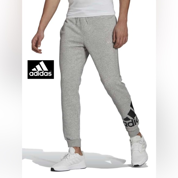 NWT adidas Mens Tapered Cuff Fleece Pant - Picture 2 of 12